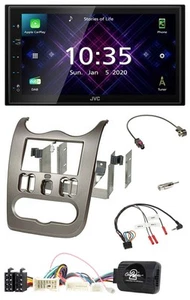 JVC DAB 2DIN Lenkrad Bluetooth USB Autoradio für Dacia ab 2012 dunkelsilber - Bild 1 von 12