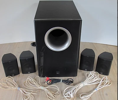 5.1 CANTON AS10 Surround-Set Subwoofer + 4 Satelliten MX Lautsprecher +4 Kabel - Bild 1 von 4