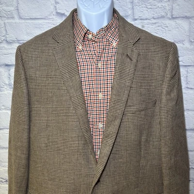 J Crew Thompson Blazer Jacket Houndstooth Linen Blend Sport Coat Size 46 NWT - Image 1 of 4