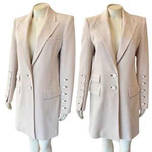 Veronica Beard Reece Zwei-Knopf langer Mantel in Elfenbein Größe 6 - Bild 1 von 17