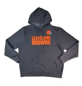 Cleveland Browns Hoodie Sweatshirt Size XL Gray Majestic NFL Football - Picture 1 of 6