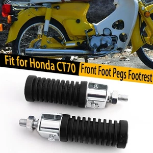 10mm x 1.25 Folding Footpegs For Honda Z50 CL70 S90 S65 CL90 SS50 CT70 CT90 - Picture 1 of 14