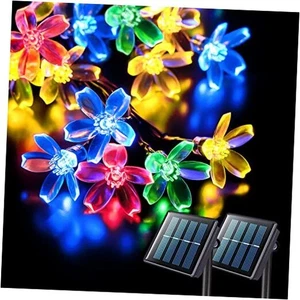 2 Pack Solar String Lights for Garden, Each 30.6FT 50 LED Solar Christmas  - Picture 1 of 7