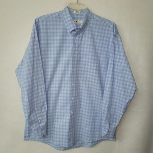 Onward Reserve Shirt Mens L Light Blue Plaid Classic Fit Stretch Performance - Picture 1 of 13