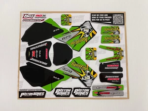 LOSI PRO MOTO MX GRAPHICS DECALS OLD SCHOOL VINTAGE STYLE PRO CIRCUIT SPLIT FIRE - Picture 1 of 9