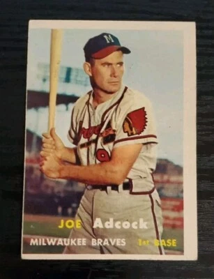 1957 Topps #117 Joe Adcock - Image 1 of 2