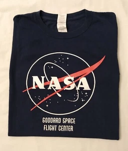 YOUTH NASA T-SHIRT GODDARD SPACE FLIGHT CENTER NAVY BLUE SIZE LARGE - Picture 1 of 1