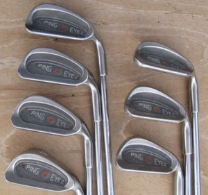 PING EYE 2 IRONS 4-PW IRON SET STIFF FLEX ZZ LITE STEEL SHAFT ORANGE DOT LIE - Picture 1 of 11