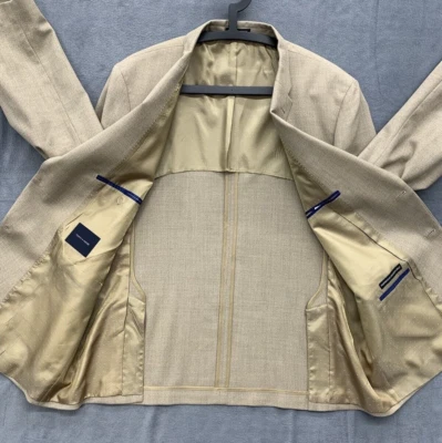 Abrigo Blazer Tommy Hilfiger Hombre Deportivo 50R Doble Ventilación Bronceado Negocios Carrera Foto 1 de 4