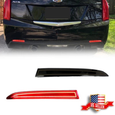 Smoked Rear Bumper Reflector LED Tail Lights For 13-17 Cadillac ATS & 17-18 XT5 - Image 1 of 4