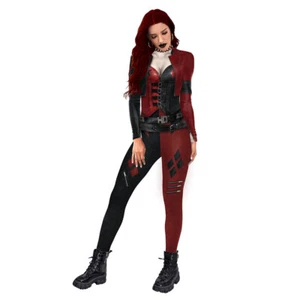 El Escuadrón Suicida Harley Quinn Disfraz Cosplay Impreso en 3D Zentai Body - Imagen 1 de 6