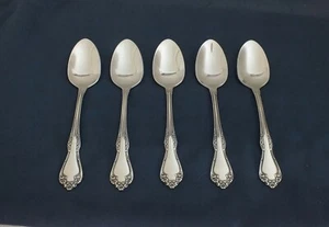 ONEIDA stainless MANSFIELD, 5 Teaspoons,  Shiny & bright! LotBe3 - Picture 1 of 2