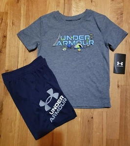 Under Armour Boys Camping Logo Short Set 4 - Picture 1 of 2