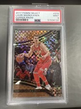 2017-18 PANINI SELECT COPPER PRIZM LAURI MARKKANEN RC ROOKIE /49 PSA 9