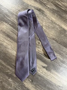 Cravatta collo Kenneth Cole Awareness slim formale seta geometrica viola grigio lavanda - Foto 1 di 12
