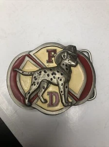 Vintage Buckle of America BA-462 Firefighter Buckle Dalmation - Picture 1 of 6