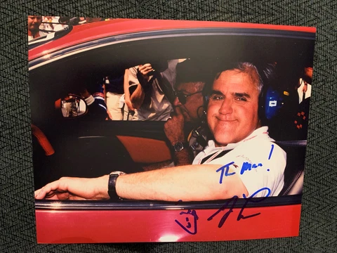 Jay Leno Signed 8 X 10 Photo Indianapolis 500 1999 Indy Autographed Pace Car Cover