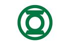 Green Lantern Logo Permanent Weatherproof White Vinyl Decal Window Sticker