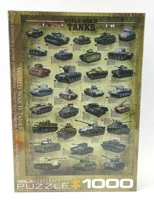 NIB World War II Tanks Puzzle 1000 pieces EUROGRAPHICS Puzzles FACTORY SEALED - Image 1 of 4