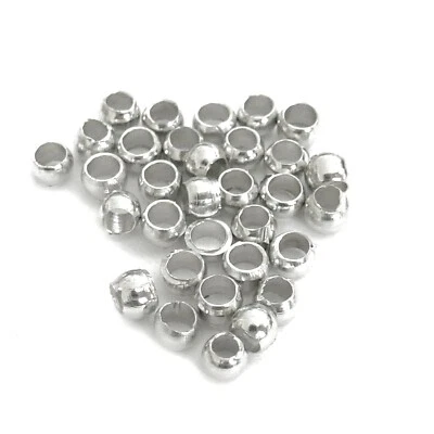 Quetschperlen 1,8 mm Farbe Stahl 500 Perlen Spacer Zubehör nenad-design AN046 - Bild 1 von 4