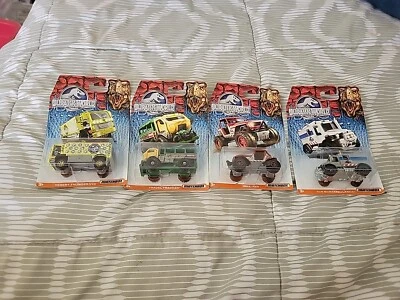 Jurassic Park Matchbox Vehicle Set Lot of 4 Cars B1 - Image 1 of 4