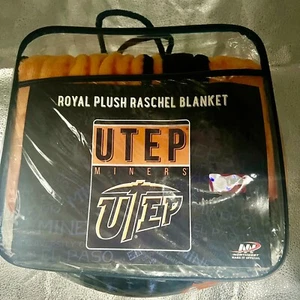 Northwest Multicolor UTEP Official Royal Plush Raschel Blanket 60 X 80" New - Picture 1 of 7