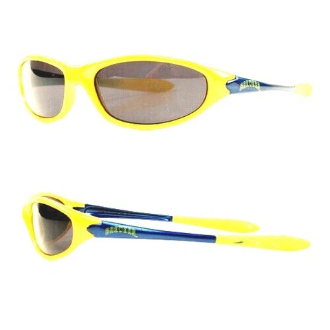 MILWAUKEE BREWERS SUNGLASSES 2 TONE WRAP UV 400 PROTECTION AND W/FREE POUCH/BAG Cover