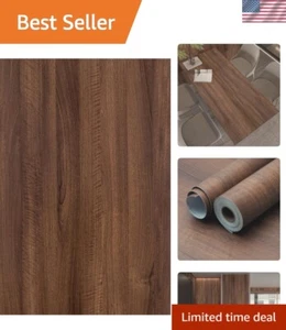 31x354 Large Walnut Wood Contact Paper Peel and Stick Wood Wallpaper Removabl... - Picture 1 of 10