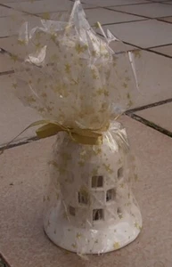 WEIHNACHTSGLOCKE MIT ENGELMOTIV***WEISS***OVP - Bild 1 von 4