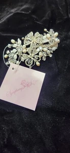 Symphony Bridal Hair Clip for Wedding Veil Any Hair Type NWT Costume Rhinestone - Picture 1 of 2