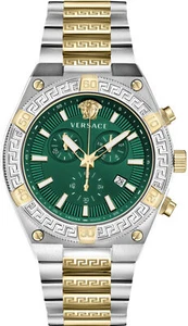 Versace VESO00622 V-Sporty Greca Chronograph grün silber gold Herren Uhr NEU - Bild 1 von 6