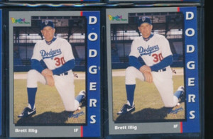 Lot (2) 1996 Team Issue Brett Illig Great Falls Dodgers Player Lot (GD53) SWSW6