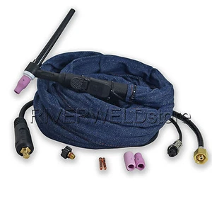 WP-9F-12R 12-Foot 125 Amp Air-Ccooled Tig Welding Torch Complete & Flexible Head - Picture 1 of 6