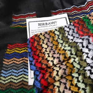 Rainbow Black Hirbawi Origina Colourful Kufiya Keffiyeh - Handmade in palästina - Bild 1 von 10