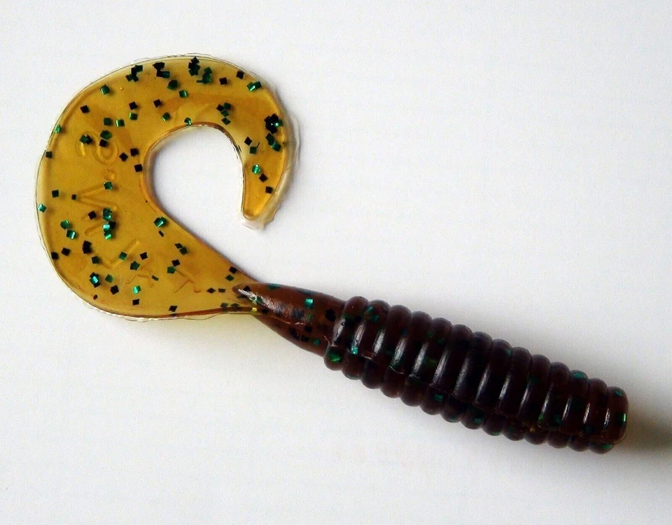 Cebo de pesca Kalin's 5G10-710 Lunker Grub, calabaza S&P verde FLK, 5" Foto 1 de 1