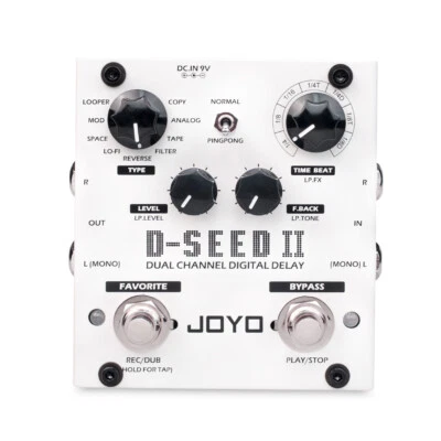 JOYO D-SEED-II Multi Pedal Efecto Doble Canal Estéreo Looper y Retraso Digital Foto 1 de 4