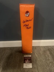 MARK RICHT SIGNED GEORGIA BULLDOGS TOUCHDOWN PYLON JSA COA AUTOGRAPHED COACH - Picture 1 of 3