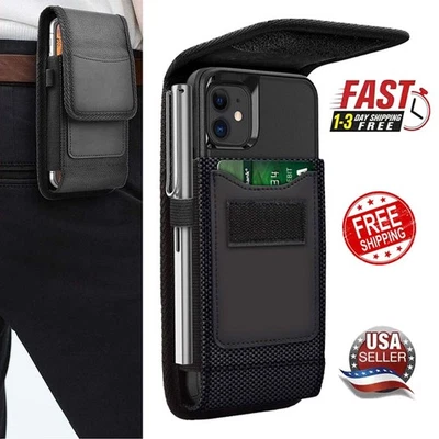 For Google Pixel 10 Pro XL 9 8a 7a 6 5 Case Nylon Belt Clip Holster Phone Pouch - Image 1 of 4