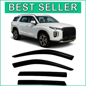 Durable Acrylic Rain Guards for Palisade 2020-2025 – Easy Peel-and-Stick Install - Picture 1 of 9
