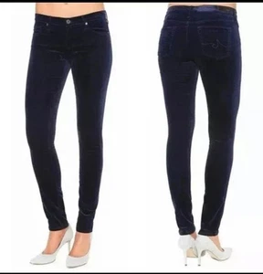 AG Adriano Goldschmied Corduroy Pants Womens Size 26 Blue Stevie Slim Straight - Picture 1 of 20