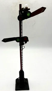 IVES MANUAL STANDARD GAUGE CAST-IRON 2-ARM SEMAPHORE SIGNAL, SEMI-RARE - Picture 1 of 8