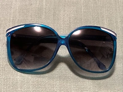 Gafas de sol Lucite AZUL de colección hechas en ITALIA AÑOS 70 MCM T 80-3 colores en óptica TOO Foto 1 de 4