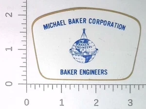 Calcomanía adhesiva publicitaria vintage de Michael Baker Corp Coraopolis Pennsylvania - Imagen 1 de 1