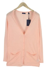 GANT Fine Knit Linen Cardigan Women Jumper S Peach knit Button V-Neck Stretch - Picture 1 of 10