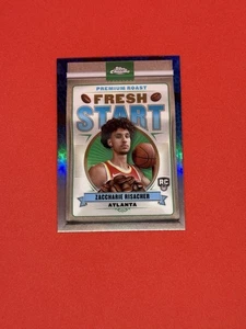 2025-26 Topps Cromo Zaccharie Risacher Fresh Start Blue Ball Pararell RC - Imagen 1 de 2
