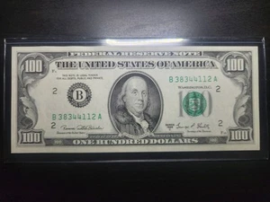 1969 Series C $100 Dollar Bill Serial Number B 38344112 A - Picture 1 of 2