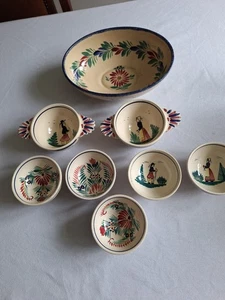 Vintage French Quimper Pottery Set - Picture 1 of 12