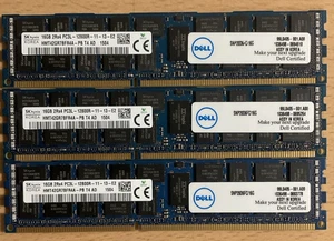 48GB ( 3x16GB ) Server RAM DDR3 1600 ECC Registered SK hynix HMT42GR7BFR4A-PB - Bild 1 von 2