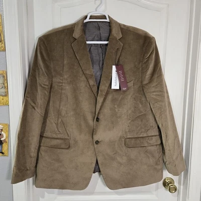 Blazer de pana marrón saddlebred parche en el codo 50R CHAQUETA CLÁSICA Academia para hombre nueva con etiquetas Foto 1 de 4