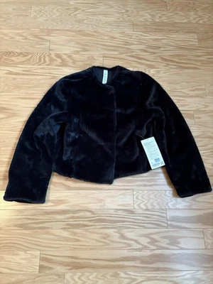 Chaqueta polar texturizada reversible Lululemon nueva con etiquetas negra talla XS Foto 1 de 4